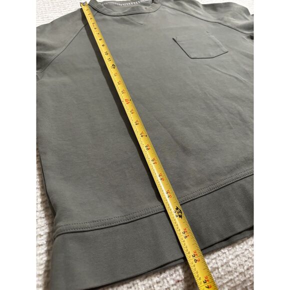 Van Heusen Gray Crewneck Sweatshirt M Minimalist Casual Pullover With Pocket - Picture 7 of 9